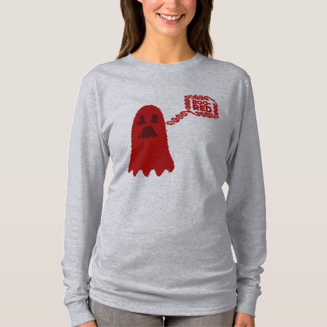 Camiseta Boo-Red Long Sleeve T-Shirt (Frente)