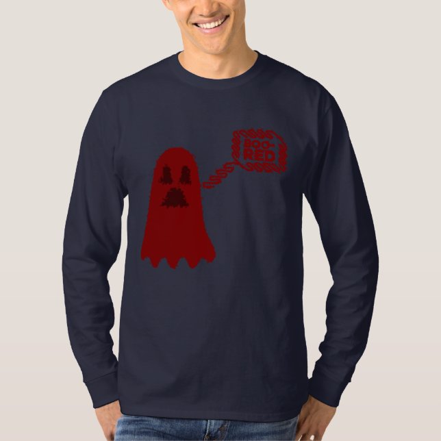 Camiseta Boo-Red Long Sleeve T-Shirt (Frente)