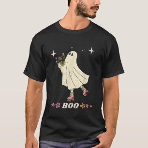 Camiseta Boo Roller patinando o fantasma de Hippie para hal
