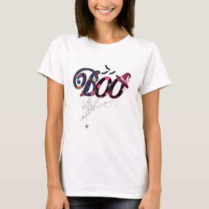 Camiseta Boo - Roupa Noturna de Horror de Bruxa Louca