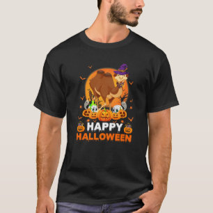 Camiseta Boo Sheet Assustador Fantasma Pumpkin Moon Witel C