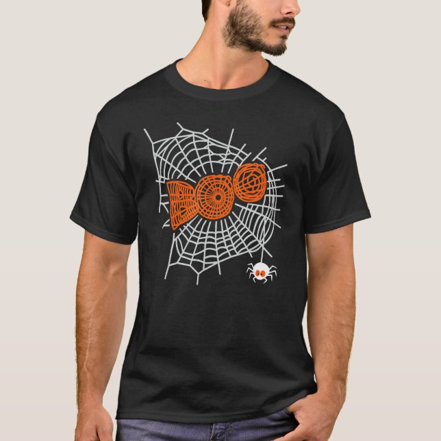 Camiseta Boo Spider Web For Woman  Cute Spider Web Graphic (Frente)
