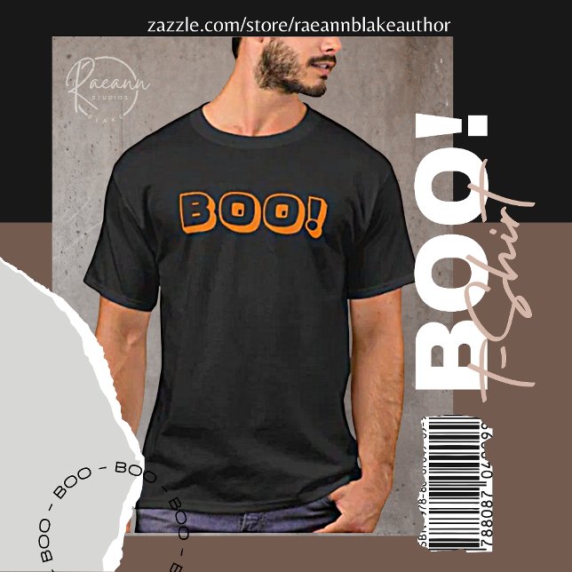 Camiseta BOO! T-Shirt do Halloween (Criador carregado)