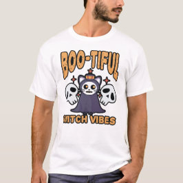 Camiseta Boo-tiful Witch Vibes – Cute Spooky Cat Halloween