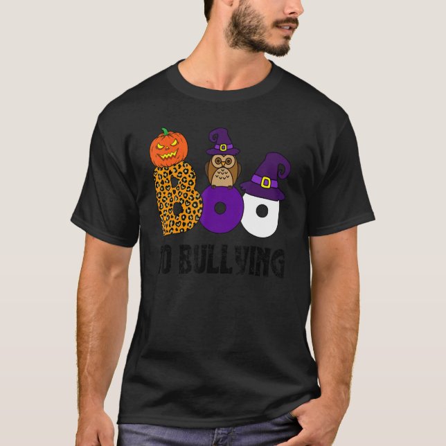 Camiseta Boo To Bullying Ghost Pumpkin Orange Anti Bully Un (Frente)