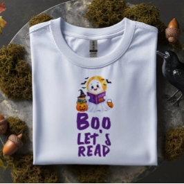 Camiseta Boo Vamos Ler Professor de Halloween da Escola Pri