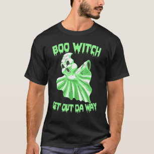 Camiseta Boo Witch Sai Do La Way Tee Voando Halloween