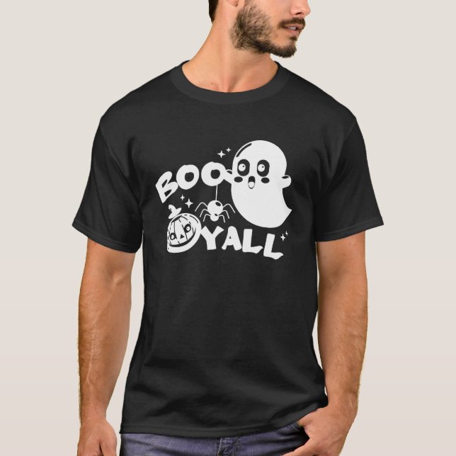Camiseta Boo Y all  Halloween Ghost Costume (Frente)