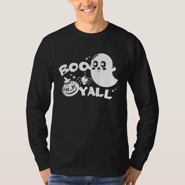 Camiseta Boo Y all  Halloween Ghost Costume (Frente)