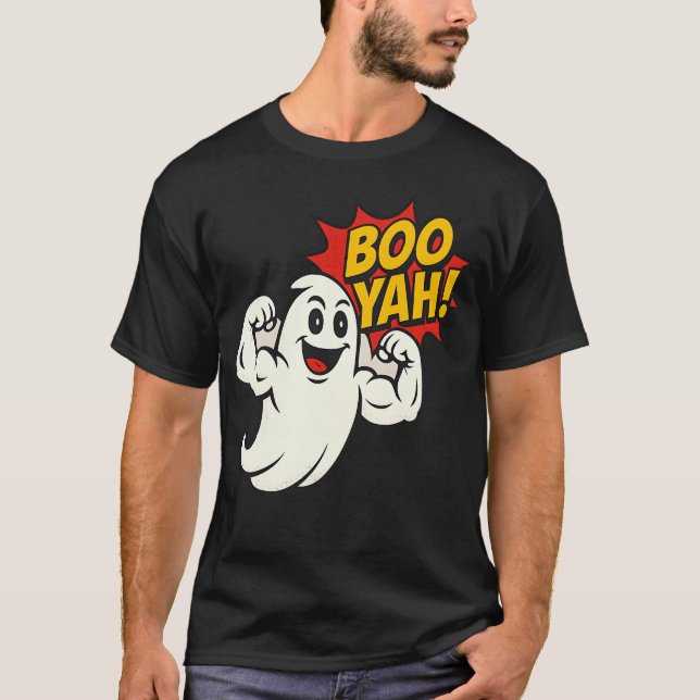 Camiseta Boo Yah Ghost Flex - Halloween (Frente)