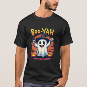 Camiseta Boo Yah Spooky Gamer Ghost com Hallowe de Controla