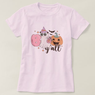 Camiseta Boo Y'all Bonito Fantasma Engraçado Retro Hallowee
