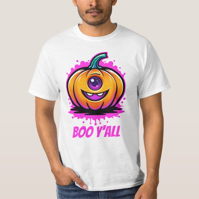 Camiseta Boo Y'All, design de Halloween adorável (Frente)
