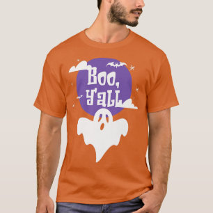 Camiseta Boo Y'all White Ghost Halloween Premium