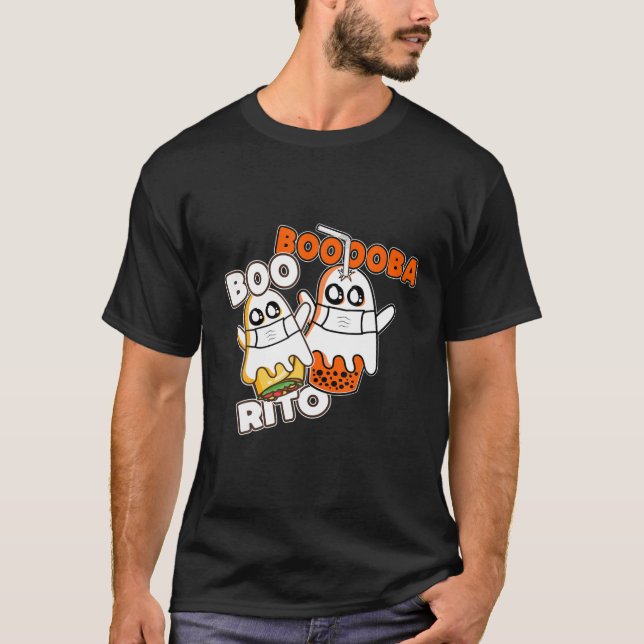 Camiseta Booba Boo Rito Kawai Boba Tea Burrito Dentro Hallo (Frente)