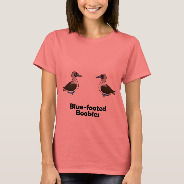 Camiseta Boobies de pés azuis (Frente)
