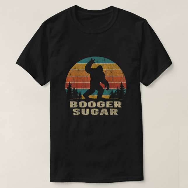 Camiseta Booger Sugar Sasquatch Funny Retro (Frente do Design)