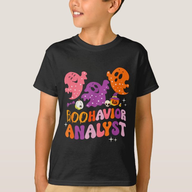 Camiseta Boohavior Squad Yst Squad Aba Therast Halloween  (Frente)
