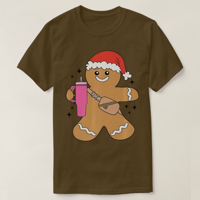 Camiseta Boojee Gingerbird Natal Cookie Família Costume (Frente do Design)