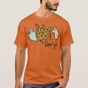 Camiseta Boojee Leopard Dia de as Bruxas engraçado Ghost