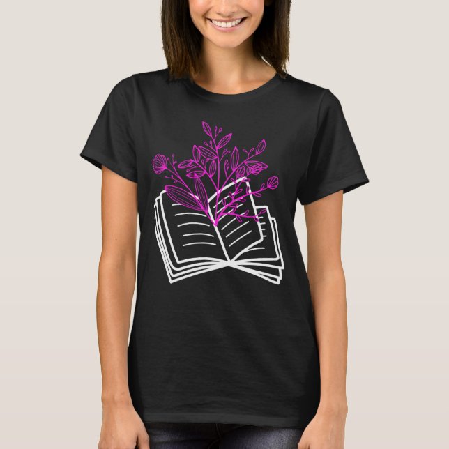 Camiseta Book  Book flower Reading fans book  bookworm  2 (Frente)