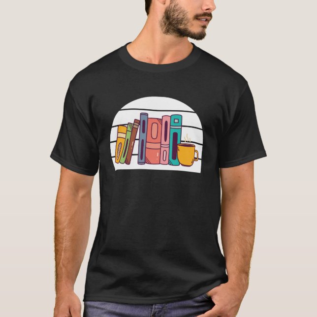 Camiseta Book  Bookshelf Bookworm and Reading Fans Books (Frente)