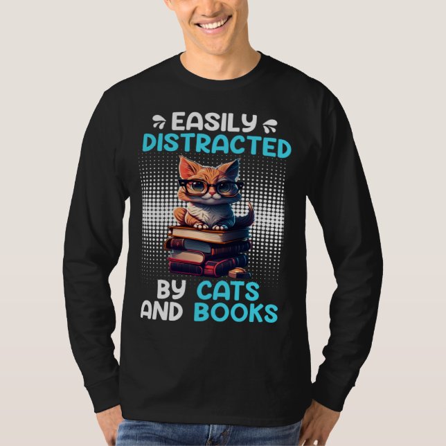 Camiseta Book  Cat fan Bookworm Book Reader Bookfriend  2 (Frente)