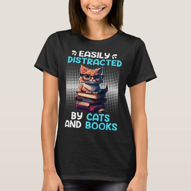 Camiseta Book  Cat fan Bookworm Book Reader Bookfriend  2 (Frente)