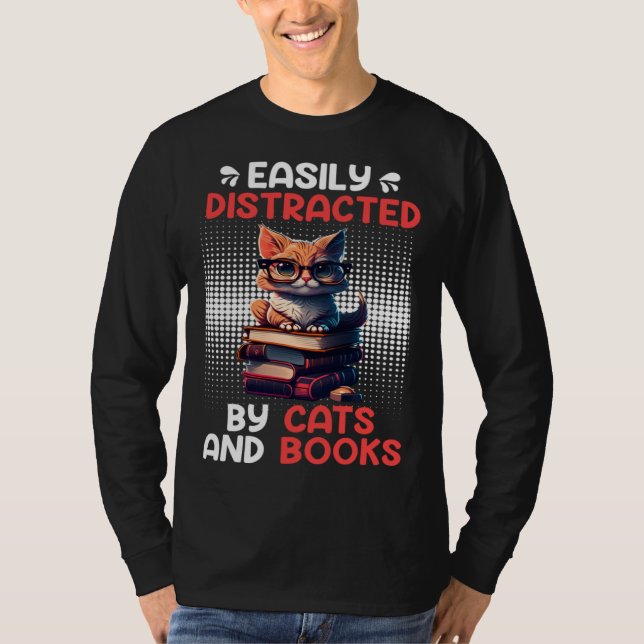 Camiseta Book  Cat fan Bookworm Book Reader Bookfriend  4 (Frente)