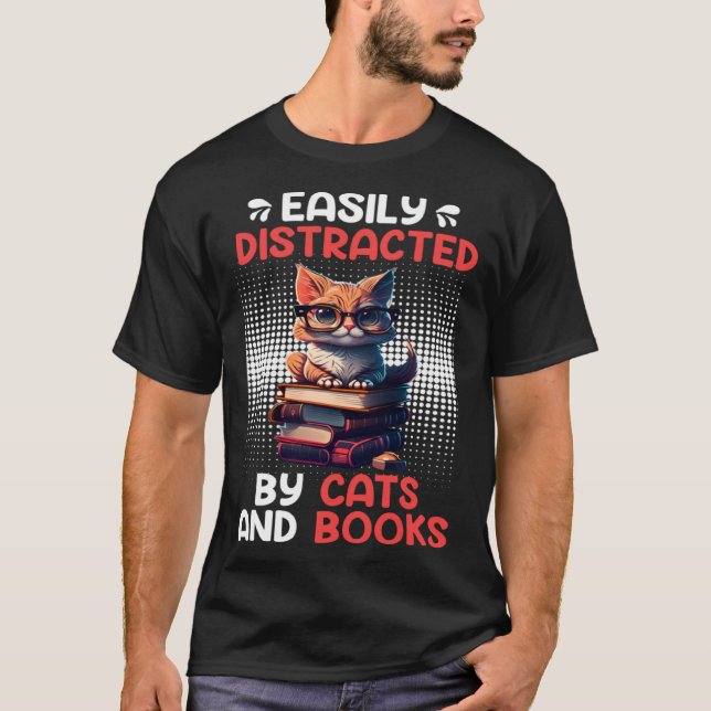 Camiseta Book  Cat fan Bookworm Book Reader Bookfriend  4 (Frente)