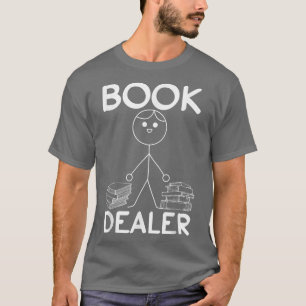 Camiseta Book Dealer Stick Figura Livro Sobre Livro Engraça