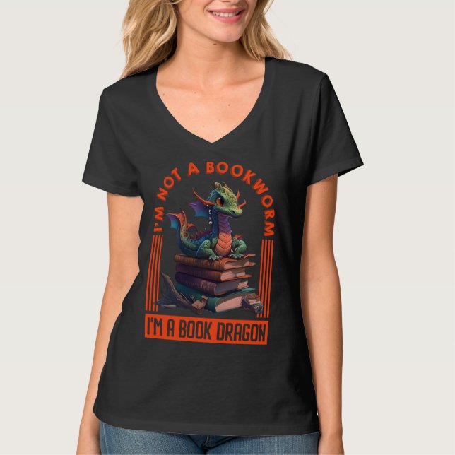 Camiseta Book Dragon book  Dragon fans Book love Dragon  1 (Frente)