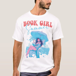 Camiseta Book Girlie Summer Retro Beach Coctail Chill