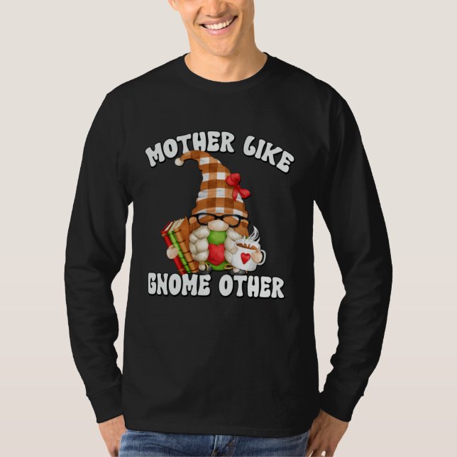 Camiseta Book  Gnome Mom Saying For Tea  Grandma Librarian (Frente)
