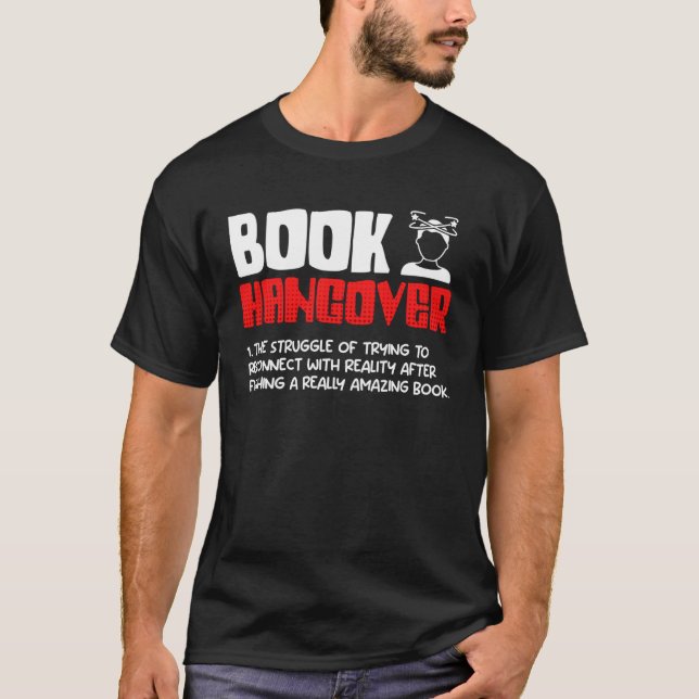 Camiseta Book Hangover Book  and Reading fans booknerd (Frente)