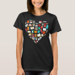Camiseta Book Heart Library for Reader Nerds<br><div class="desc">Book Heart Library for Reader Nerds Gift. Perfect gift for your dad,  mom,  papa,  men,  women,  friend and family members on Thanksgiving Day,  Christmas Day,  Mothers Day,  Fathers Day,  4th of July,  1776 Independent day,  Veterans Day,  Halloween Day,  Patrick's Day</div>