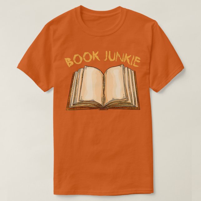 Camiseta Book Junkie Bookworm (Frente do Design)
