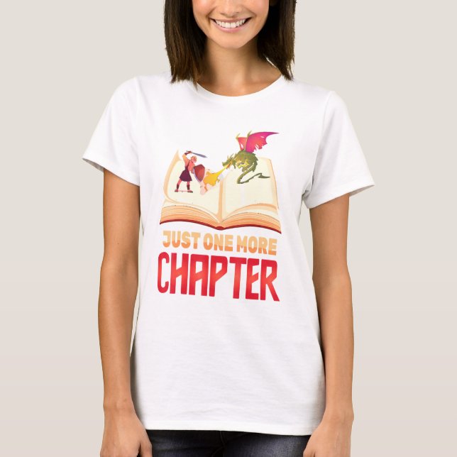 Camiseta Book - Just One More Chapter - Dragon - Knight - N (Frente)