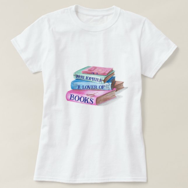 Camiseta Book Lover (Frente do Design)