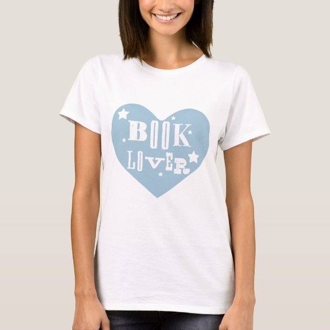 Camiseta Book Lover Lesen mit Herz (Frente)