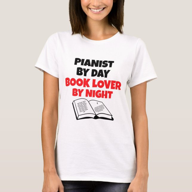 Camiseta Book Lover Pianist (Frente)