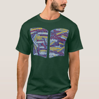 Camiseta Book Lovers Word Cloud Readers Funny Librarian Men