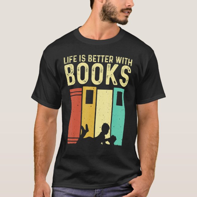Camiseta Book Men Reading Readers Bibliotecário 3 (Frente)