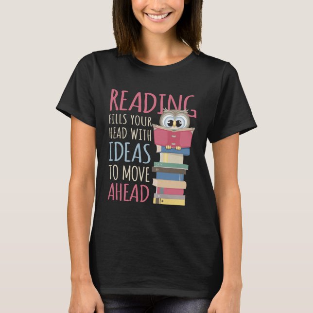 Camiseta Book Reader Reading Library & Librarian Bookworm O (Frente)