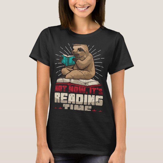 Camiseta Book Reader Sloth Bookworm Lading Book Club (Frente)
