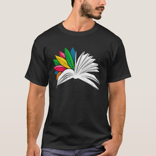 Camiseta Book  reading enthusiasts book flower Book Love (Frente)