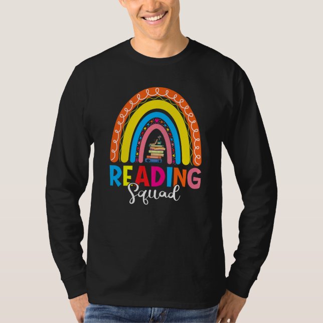 Camiseta Book Reading Lover Bookish Bookworm Rainbow Readin (Frente)