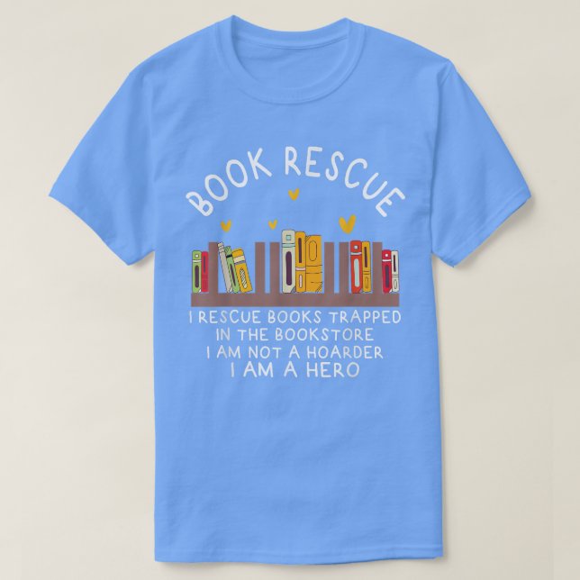Camiseta Book Rescue Bookworm Book Lover Librarian Funny Re (Frente do Design)