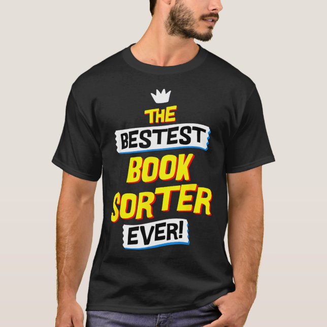 Camiseta Book Sorter, Funny Job Occupation  (Frente)