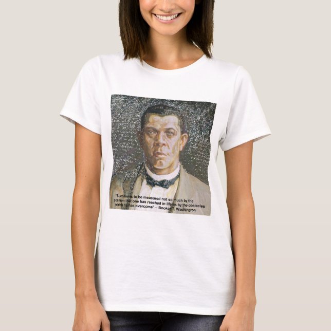 Camiseta Booker T Washington & Citação de Sucesso (Frente)